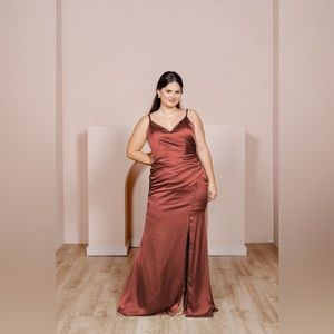 Revelry Rory Satin Dress Bridesmaid Dress - Size 8